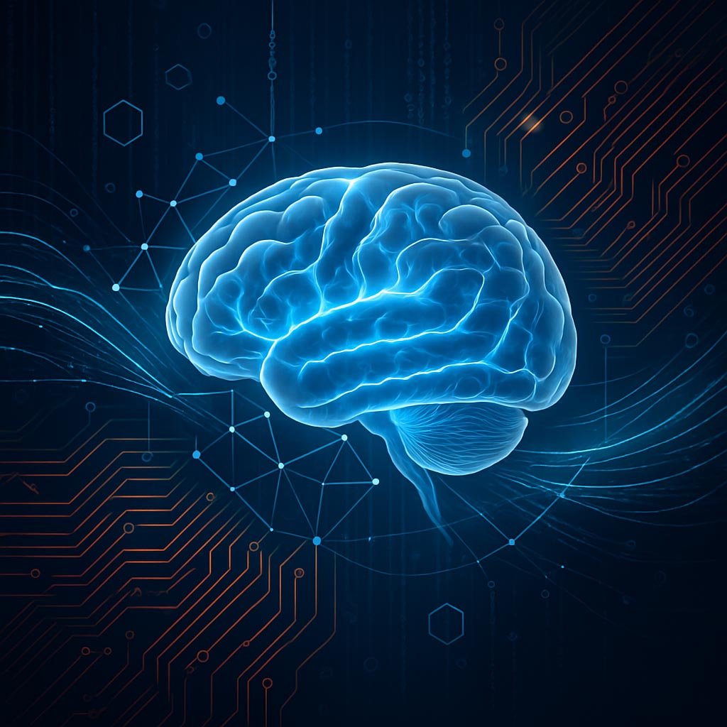 AI image depicting a brain dynamically